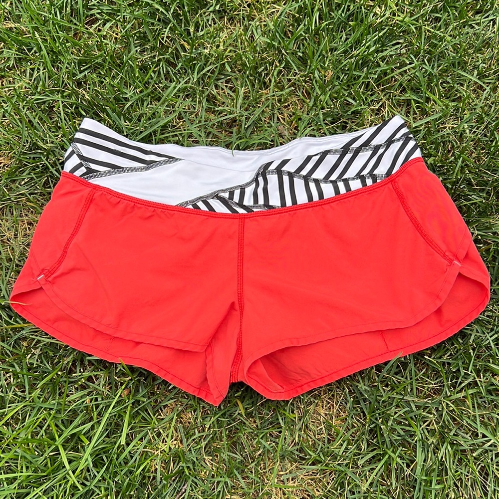 lululemon athletica Red and Black Women's Shorts
